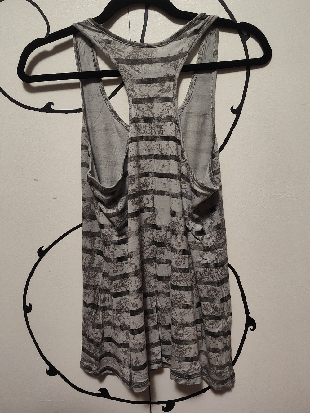 Gray Striped Racerback Tank Top - Picture 3 of 3
